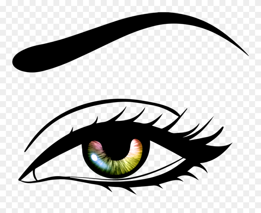 #eyemakeup #eyelashes #makeup #makeupselfie #eye #eyebrows - Eye Vector Portrait Illustration Clipart