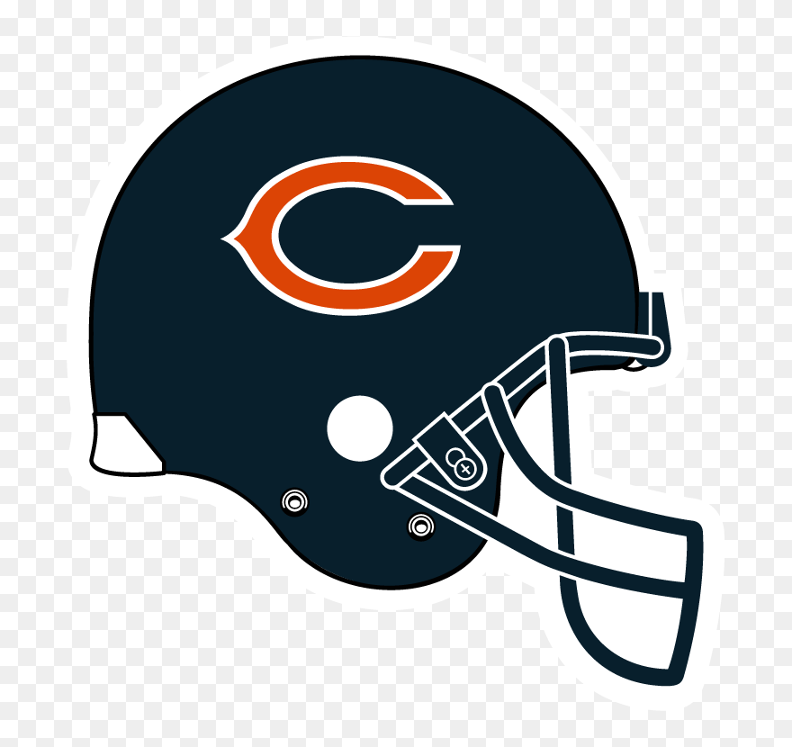 2013 Nfl Helmet Right Side View Srgb Optimized Graphics - Clip Art Chicago Bears Helmet - Png Download