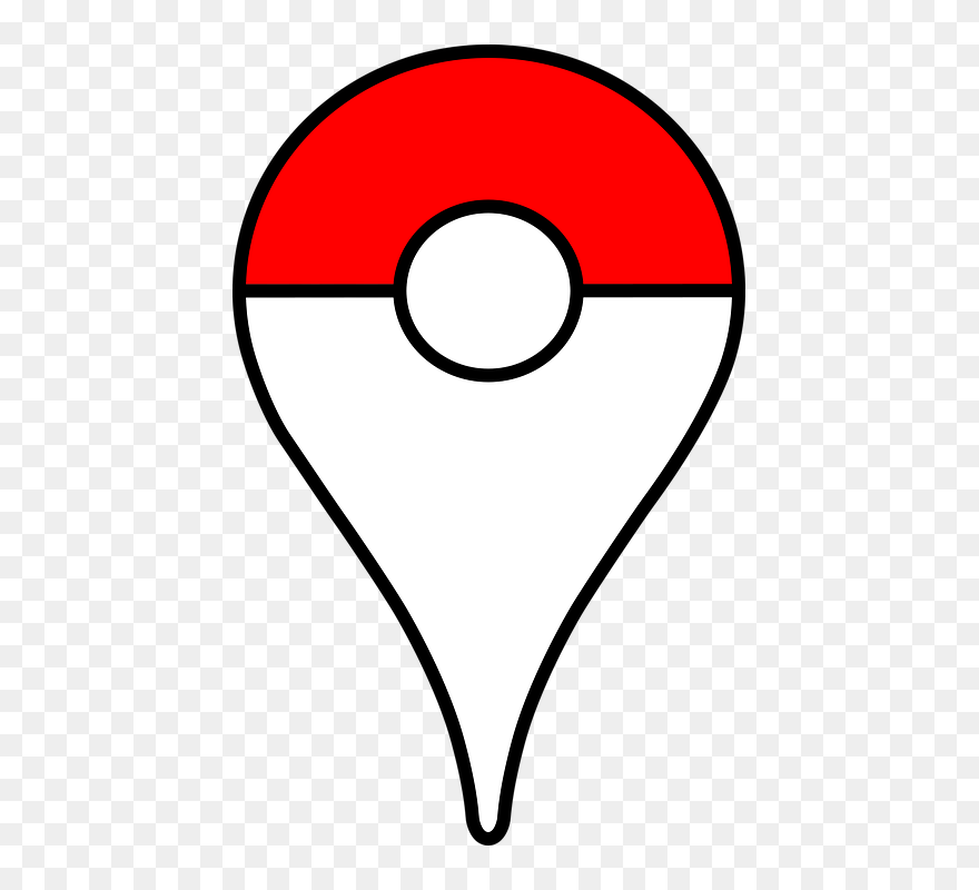 Pokeball Clipart Original - Pokeball Map Pin - Png Download
