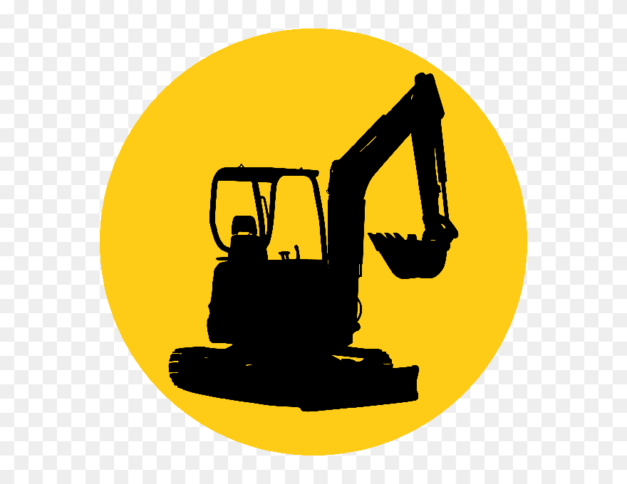 Micro Digger Hire Manchester - Clip Art Excavator Logo - Png Download