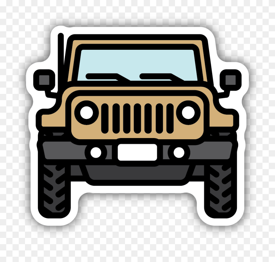 Jeep Front View Sticker Clipart