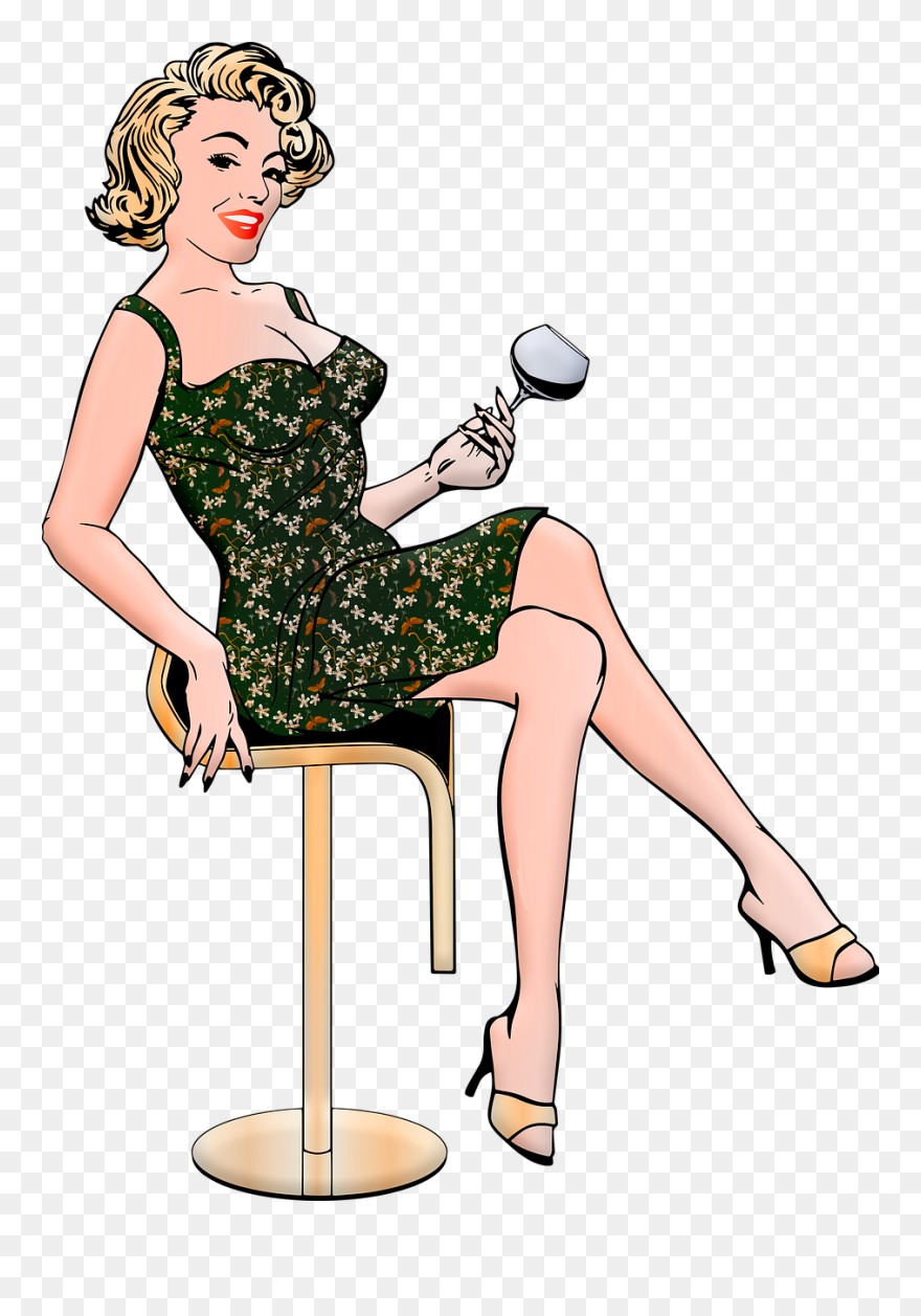 Marilyn Monroe Pin Nup Illustration Clipart