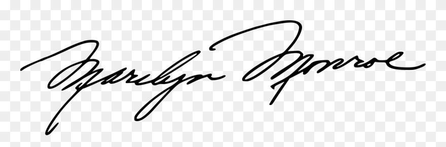 Marilyn Monroe Signature Clipart