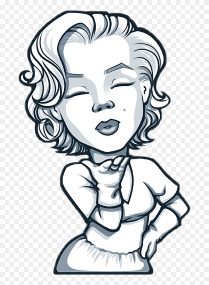 #marylinmonroe #kiss#bianconero - Telegram Stickers Png Clipart