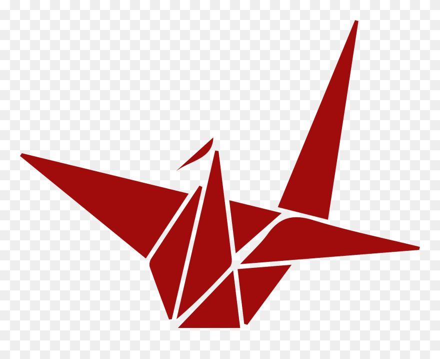 Geometric Paper Crane Design Clipart