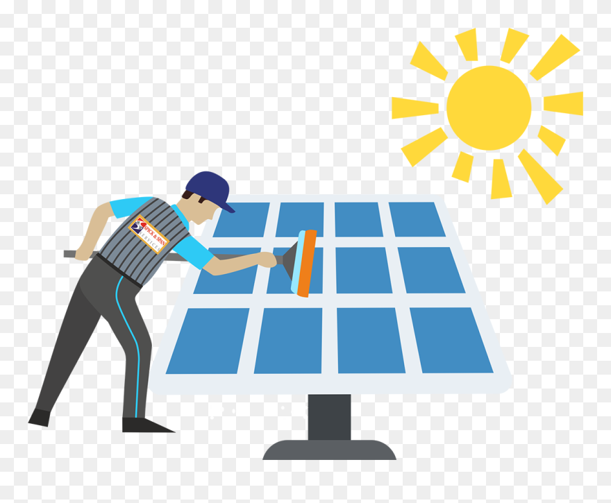 Solar Panel Cleaning Logo Clipart