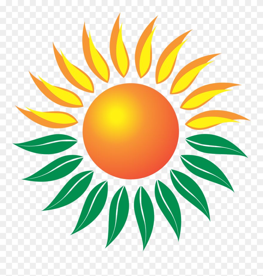 Green Solar Energy Logo Clipart