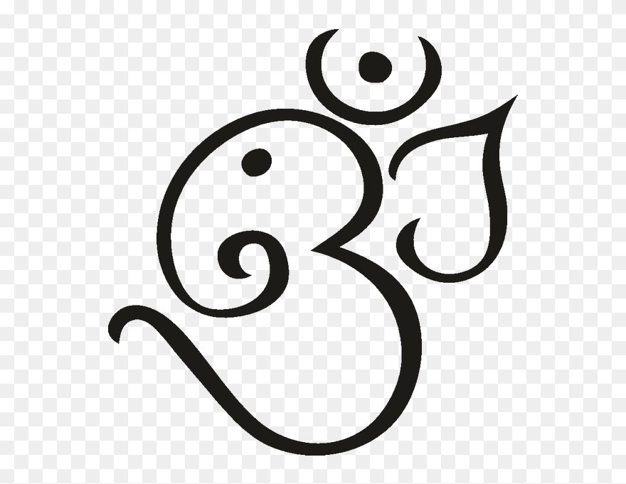 Ganesha Om Tattoo Hinduism Symbol - Ganesh Ji Tattoo Designs Clipart