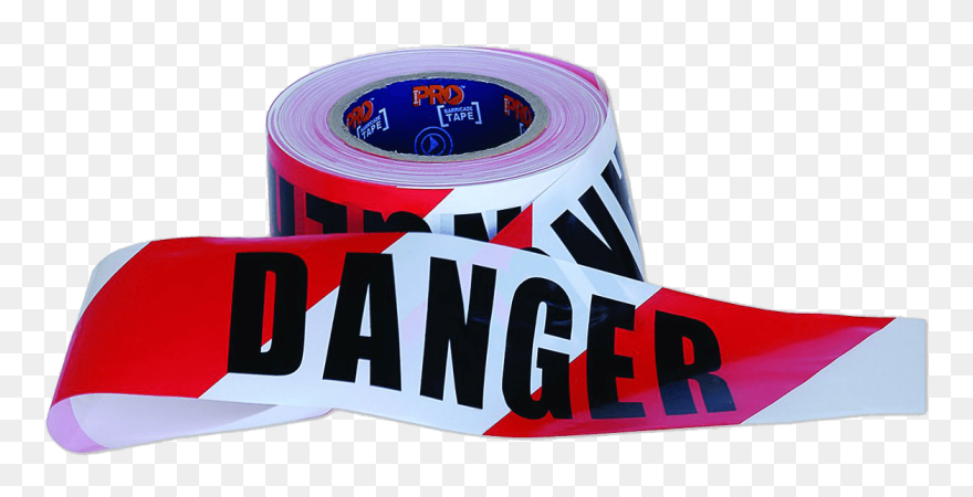 White Caution Tape - Danger Tape Clipart