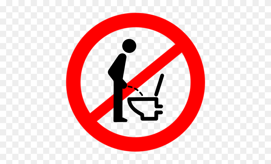 No Peeing Sign Vector Image - No Peeing Png Clipart