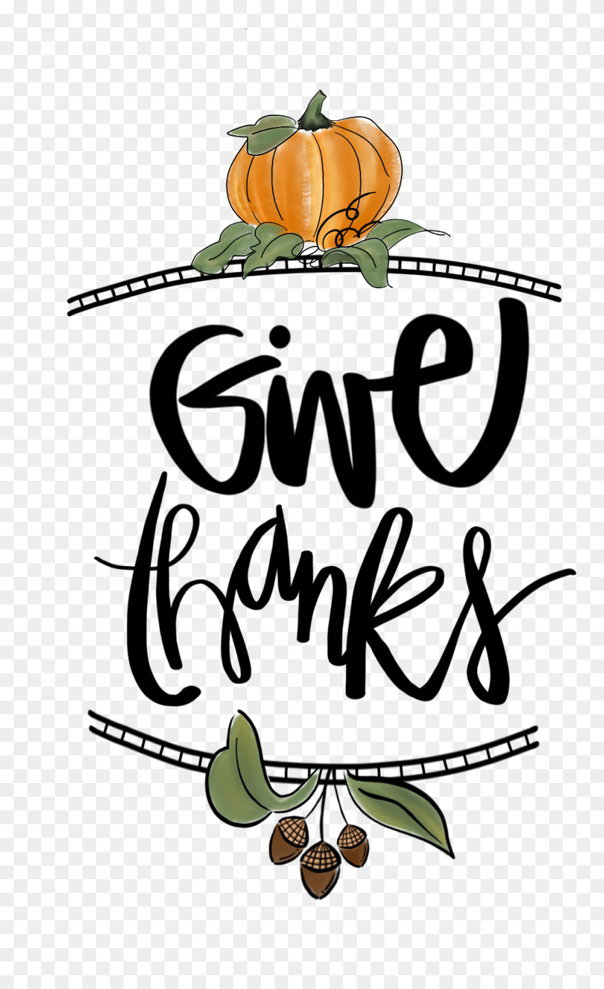 Transparent Give Thanks Png - Pumpkin Clipart