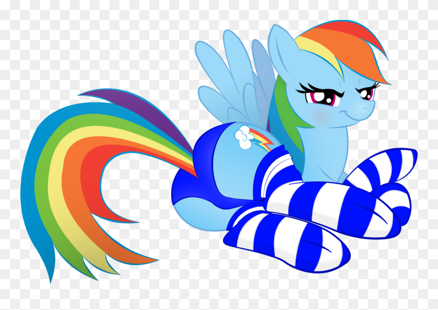 Rainbow Dash In Panties Clipart