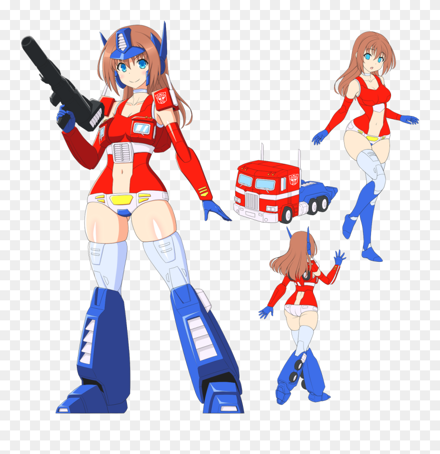 Transformers Optimus Prime Anime Girl Clipart
