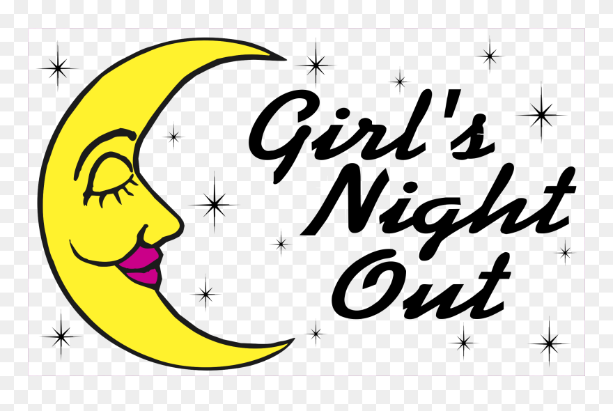 Girl"s Night Out Logo Png Transparent - Calligraphy Clipart