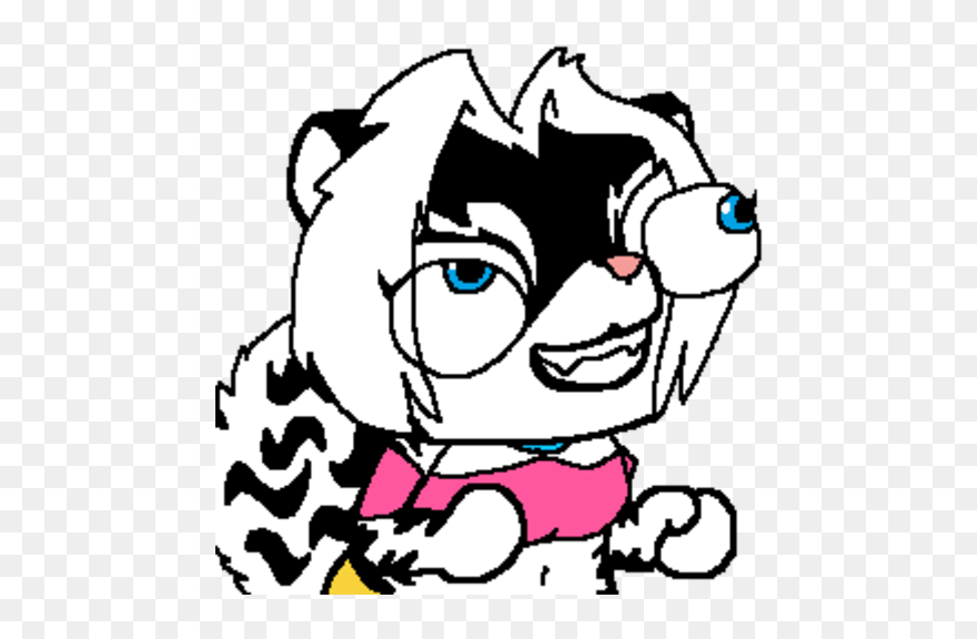 White Cartoon Facial Expression Pink Head Cheek Line - Cartoon Clipart