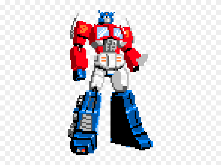 Optimus Prime Pixel Art Clipart