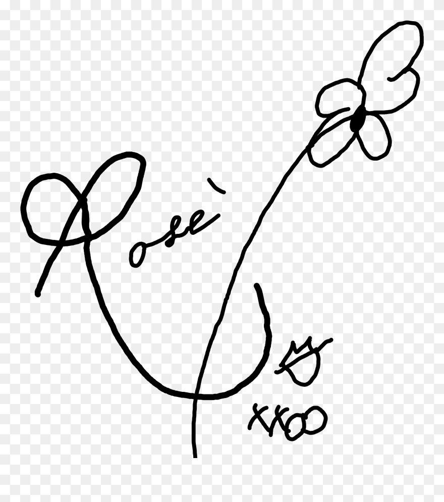 #rosé #blackpink #signature - Blackpink Rose Signature Clipart