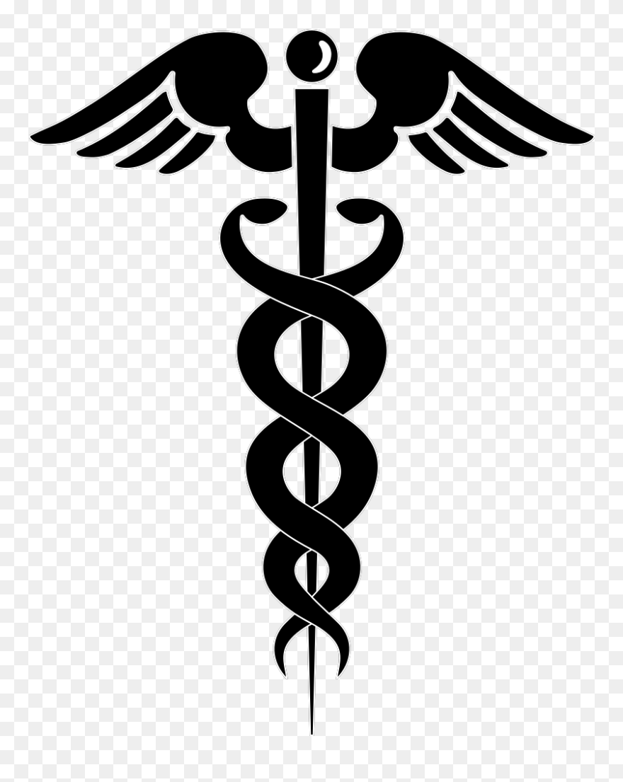 Caduceus-1 Svg Clip Arts - Greek Mythology Medusa Symbol - Png Download