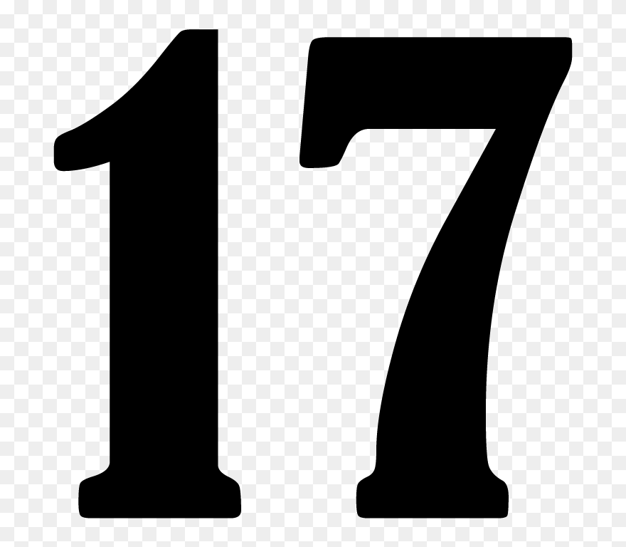Pregnancy Clipart Black And White - Number 17 Transparent Background - Png Download