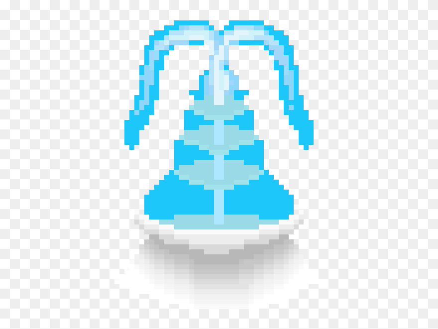 Fountain Clipart Pixel Art - Pixel Art Fountain - Png Download