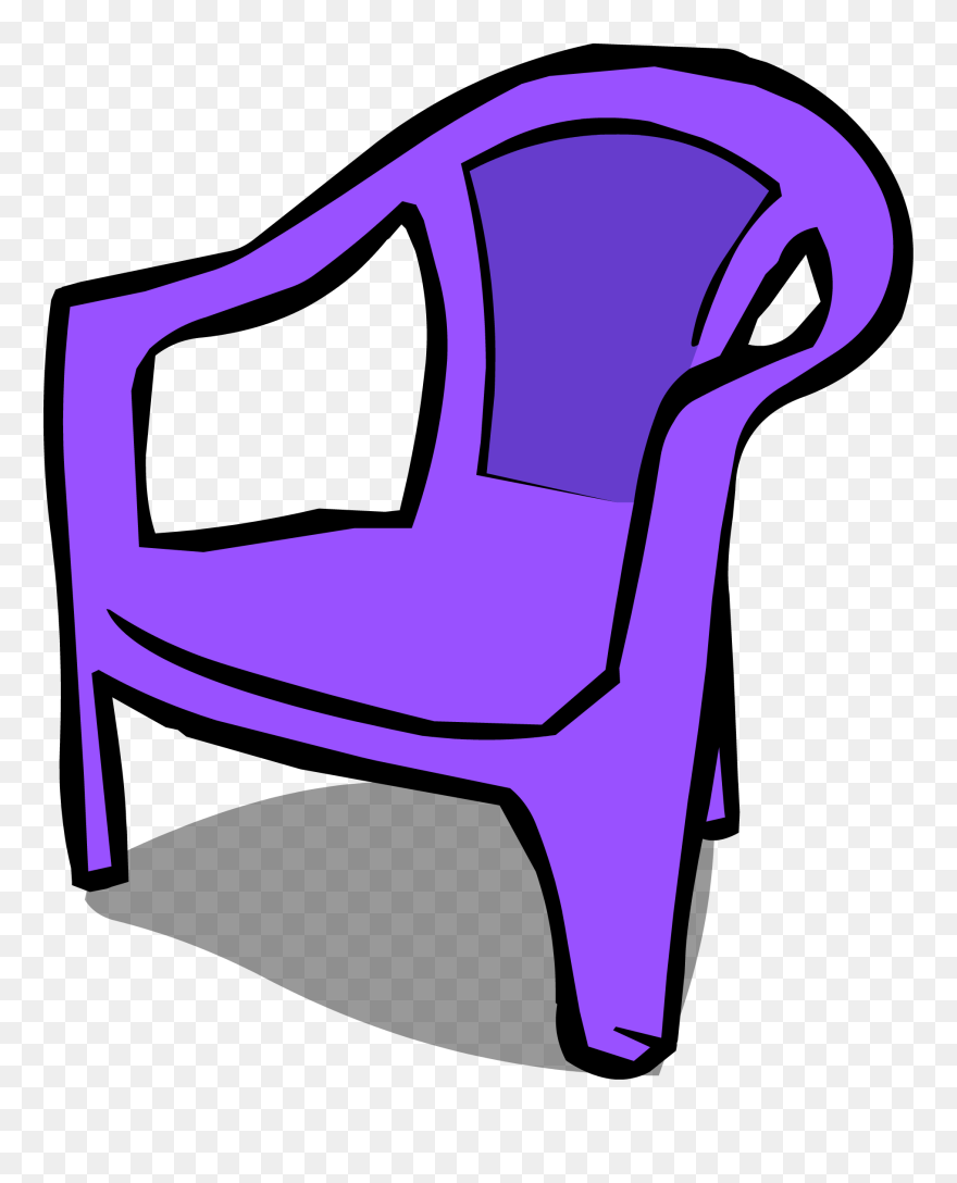 Club Penguin Wiki - Blue Chair Clip Art - Png Download