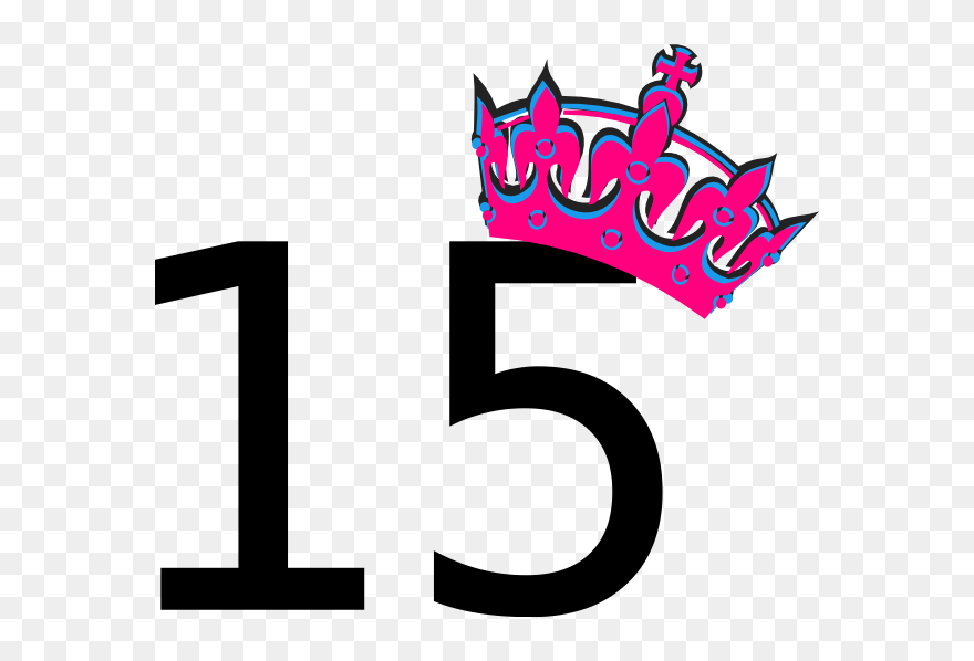 Pink Tilted Tiara And Number 15 Clip Art At Pngio - Last Year Of 30's Transparent Png