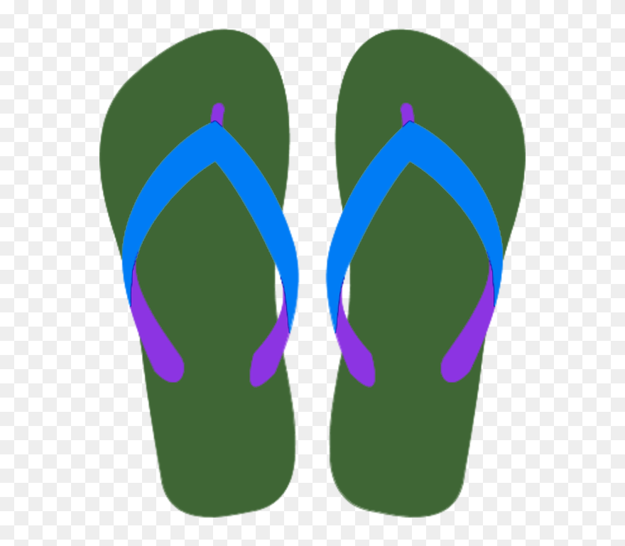 Sand Bucket Clip Art - Flip-flops - Png Download