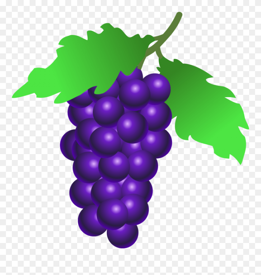 Grape Clipart Purple Food - Grapes Clipart - Png Download