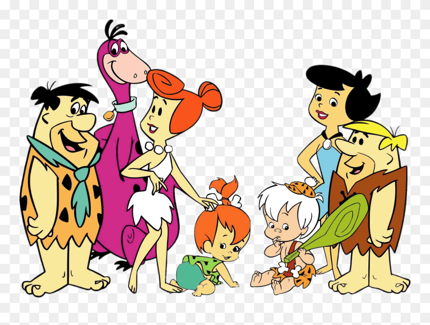 The Flintstones And Rubbles - Flintstones Cartoons Clipart