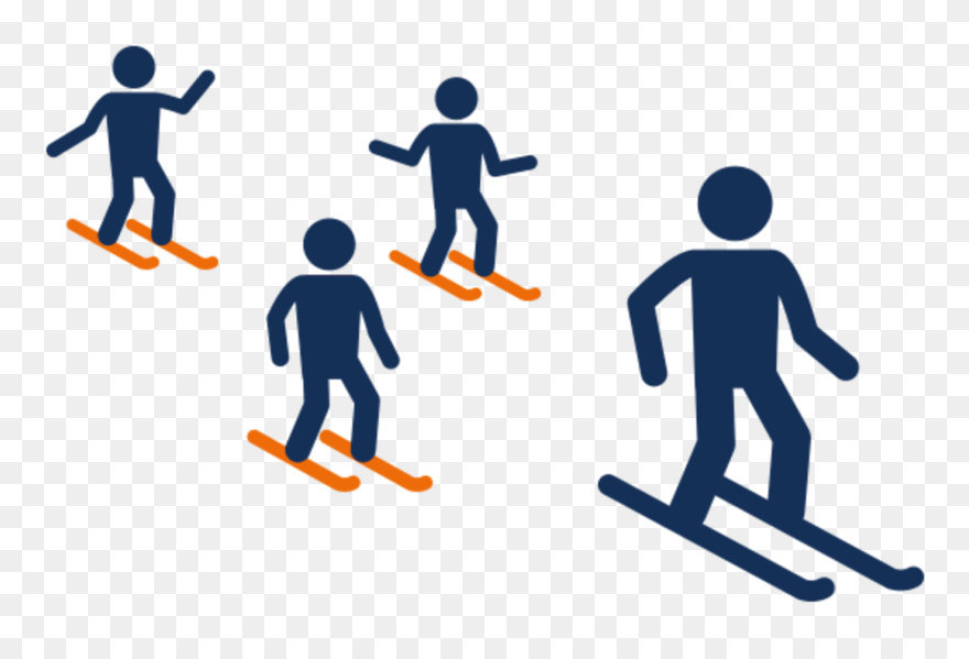 Epic Schoolkids Booking Lessons - Clipart Of Kids On Skis - Png Download