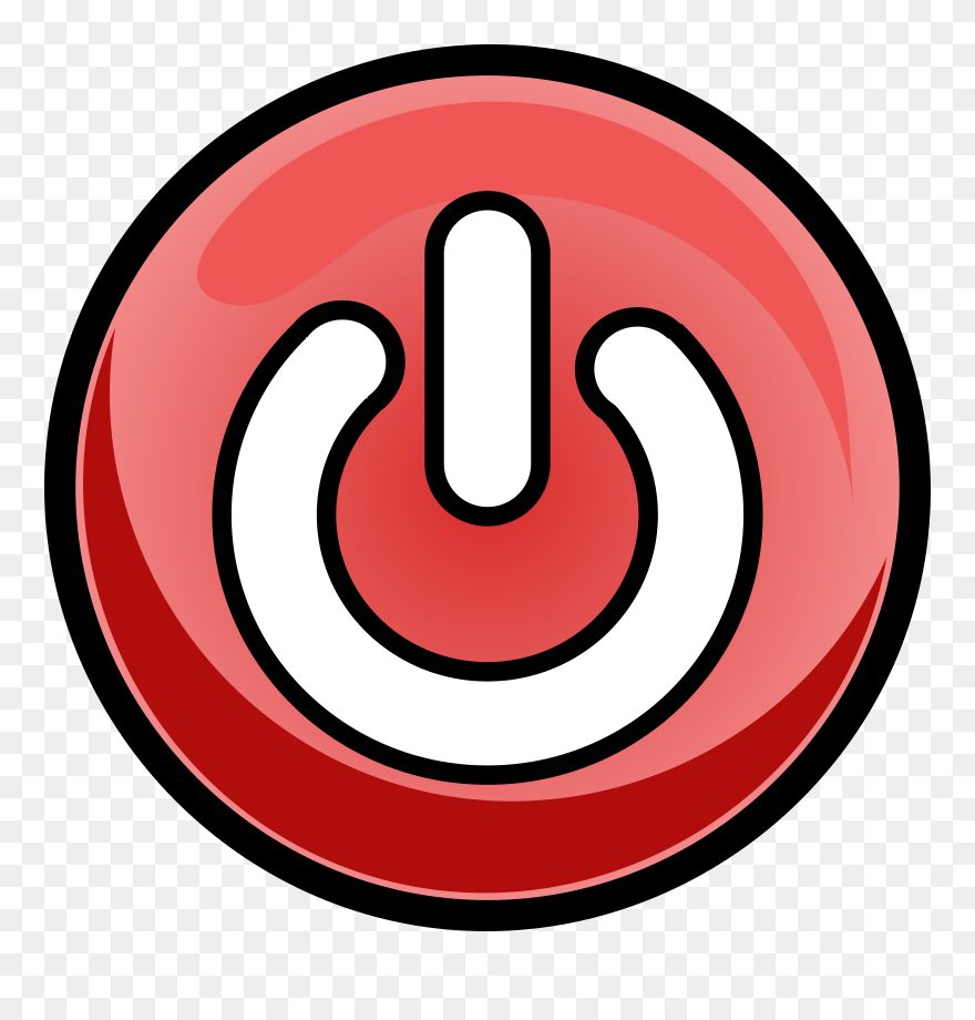 Power Button Red Svg Clip Arts - Circle - Png Download