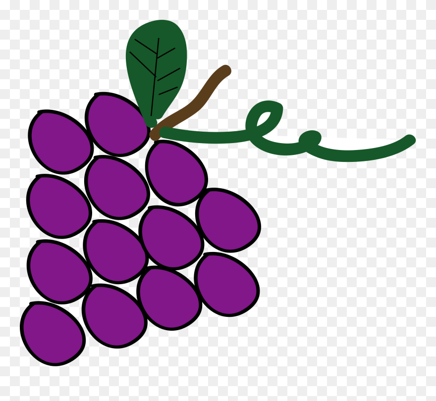 Grapevine Clipart Stencil - Grape - Png Download