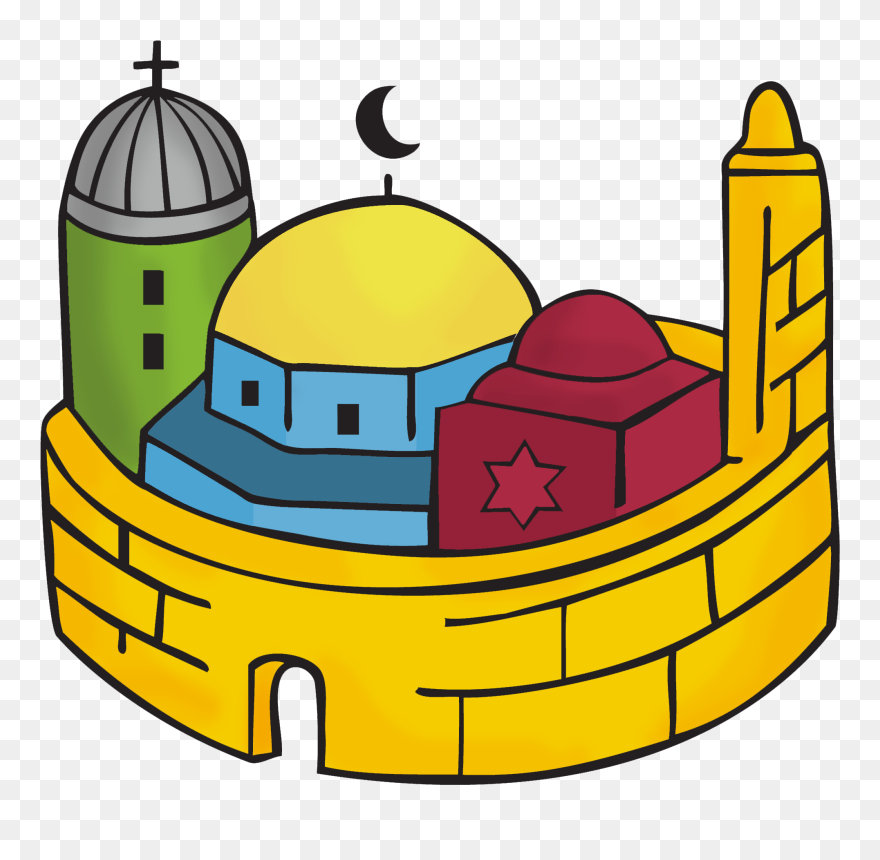 Peace Clipart Jpeg - Jerusalem Drawing For Kids - Png Download