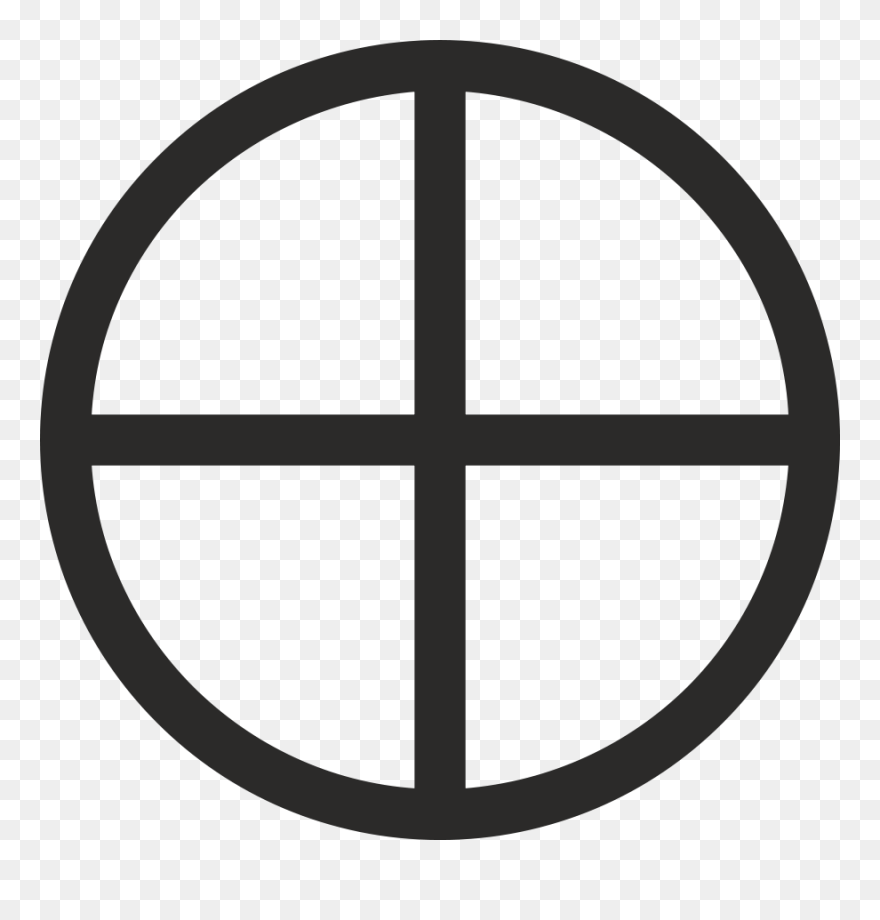 Jerusolem Cross With Cirle Around It Clipart Vector - Earth Symbol - Png Download