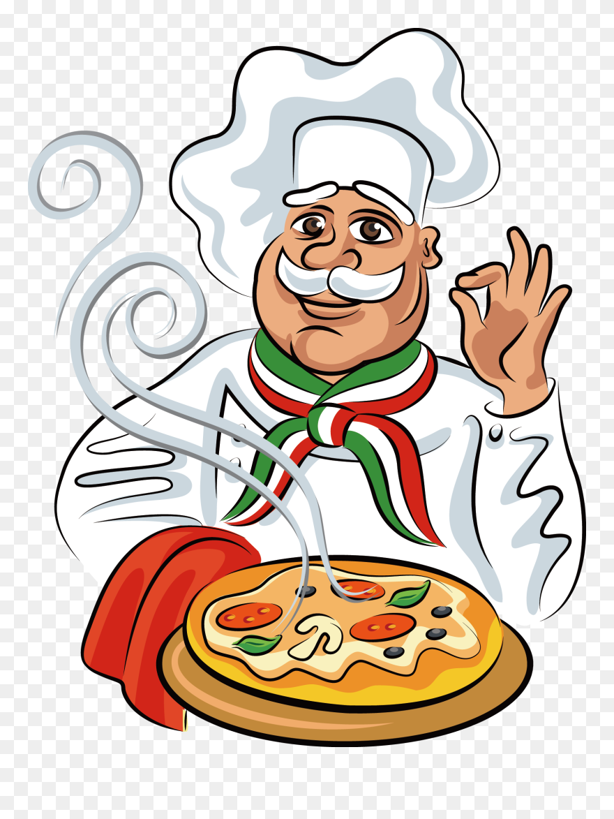 Dinamast - Italian Chef Cartoon Transparent Clipart