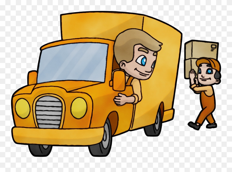 #packing #moving #truck #movers #freetoedit - Cartoon Delivery Truck Png Clipart