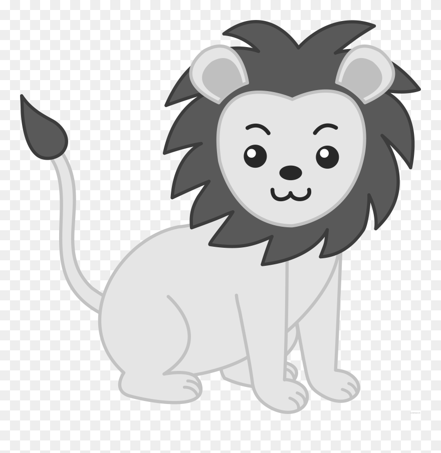 Baby Basketball Clipart Png Free Stock Baby Lion Animal - Clip Art Wild Animals Transparent Png