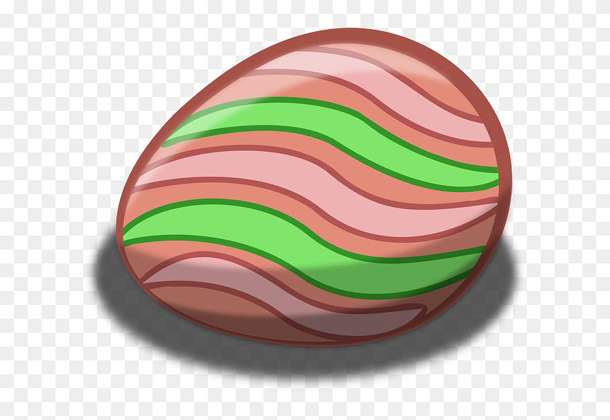 Green, Pink, Eggs, Egg, Easter, Stripes - Ovo De Pascoa L Png Clipart