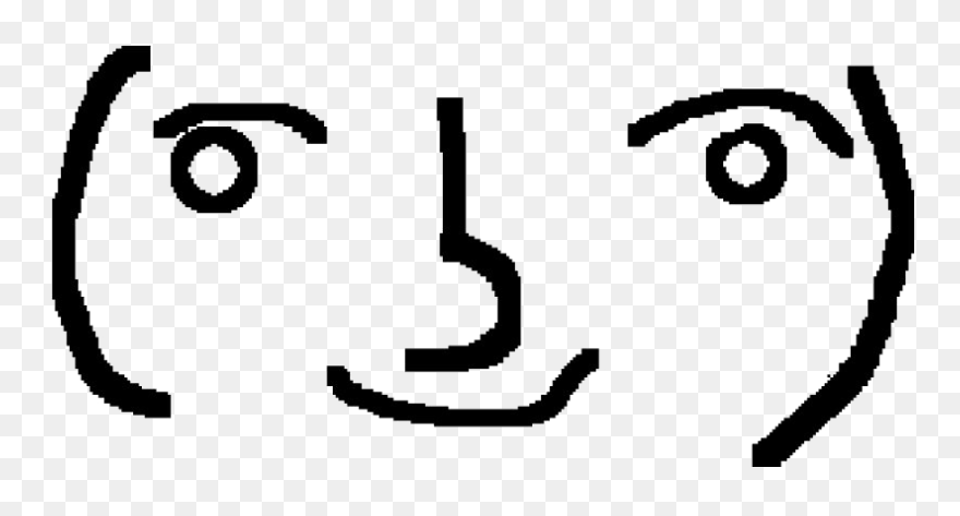 Lenny Face Meme Png File - Lenny Face Copy Transparent Clipart