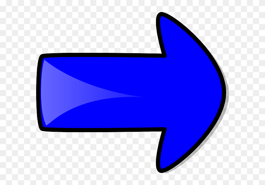 Right, Blue, Arrow, Cartoon, Shapes, Direction, Color - Arrow Clip Art - Png Download