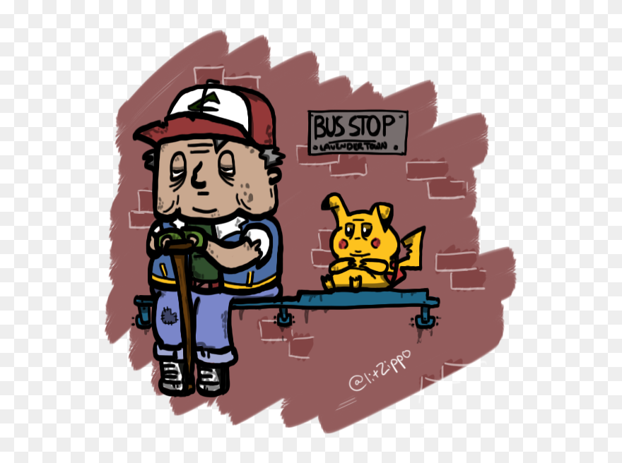 "ash Ketchum And Pikachu As If They Had Actually Aged - Ash And Pikachu Fanart Clipart