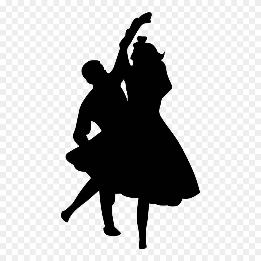 Dance Rock And Roll Swing Clip Art - Silhouette Salsa Dance Png Transparent Png