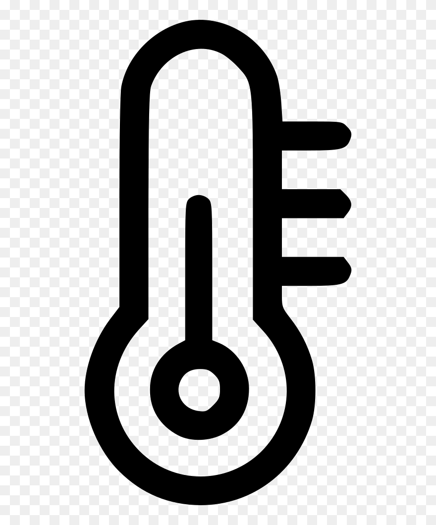 Weather Temperature Heat Gauge Measurement Low Device - Temperature Hot Clipart Black And White - Png Download