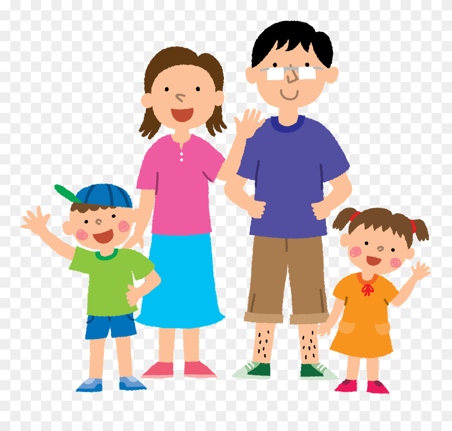 Family Parelents Children Clipart - Cartoon - Png Download