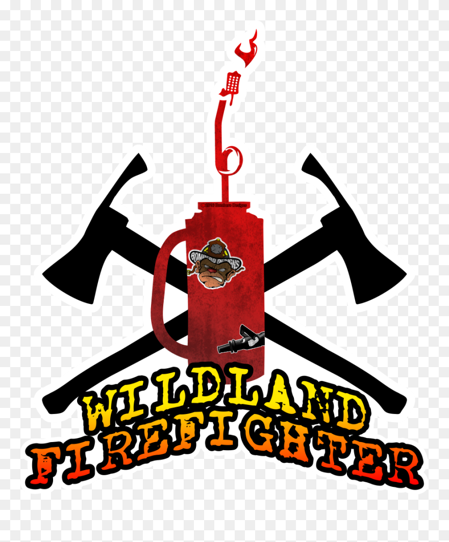 Iaff Maltese Cross With Axes Black And White Clipart - Wildland Firefighter Clipart - Png Download