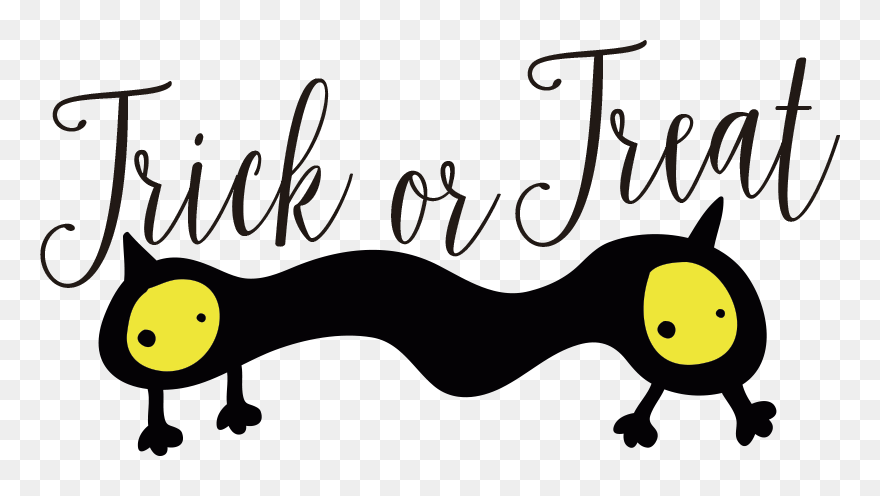 Trick Or Treat Halloween Wall Decal - Cartoon Clipart