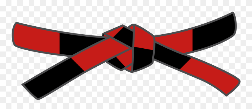 Red And Black Renshi Belt Clipart