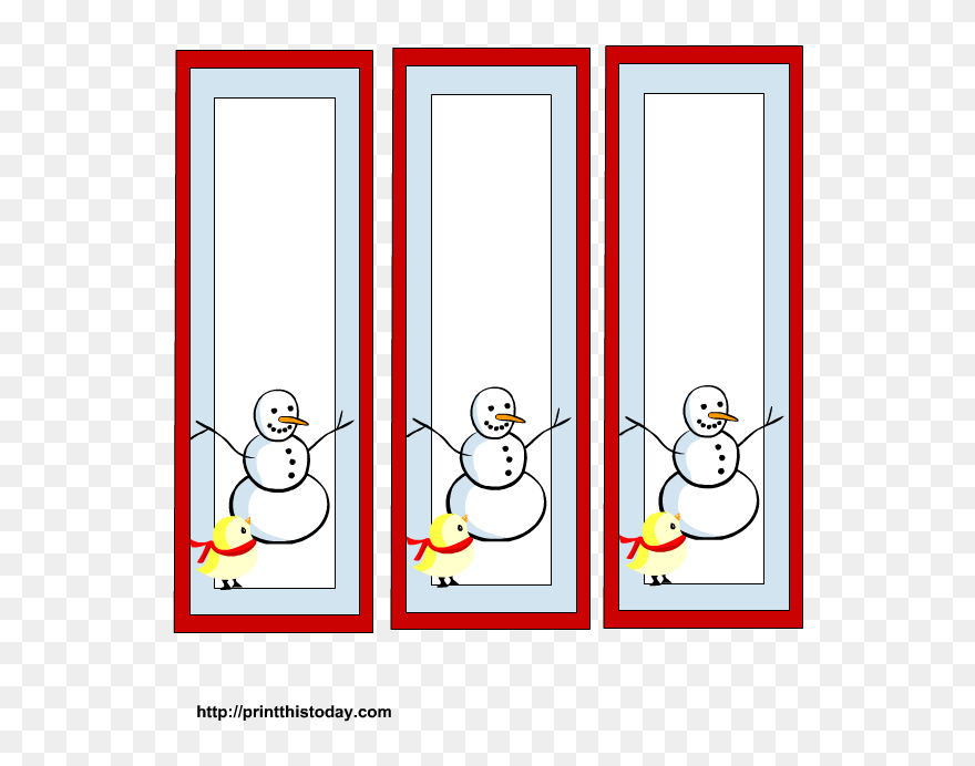 Transparent Templates Bookmark Free Printable Bookmarks - Free Printable Winter Coloring Bookmarks Clipart