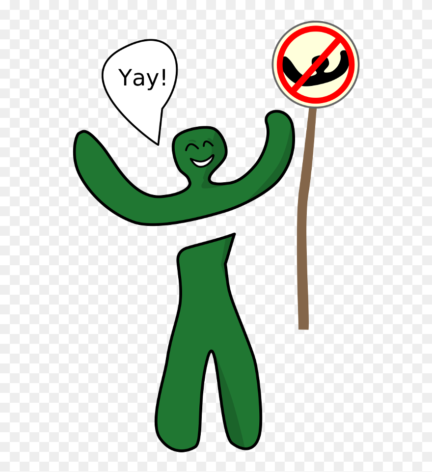 A Child Saying Yay In Front Of A No Happy Children Clipart