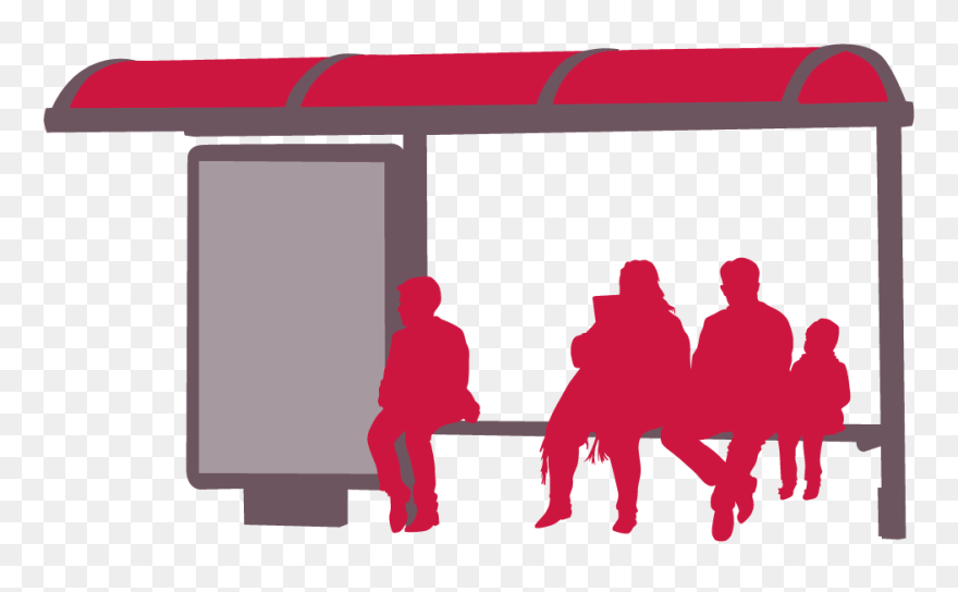 Bus Stop 2 Red - Bus Stop Clipart Png Transparent Png